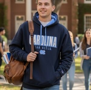 🏀 Champion Carolina Tar Heels Hoodie 2XL Fandom 🐏